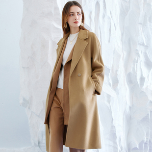 【一口价】米皇秋冬新品翻领简约女士含羊绒羊毛大衣639902