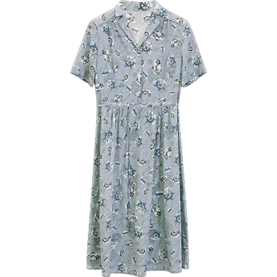 米皇新款休闲真丝连衣裙