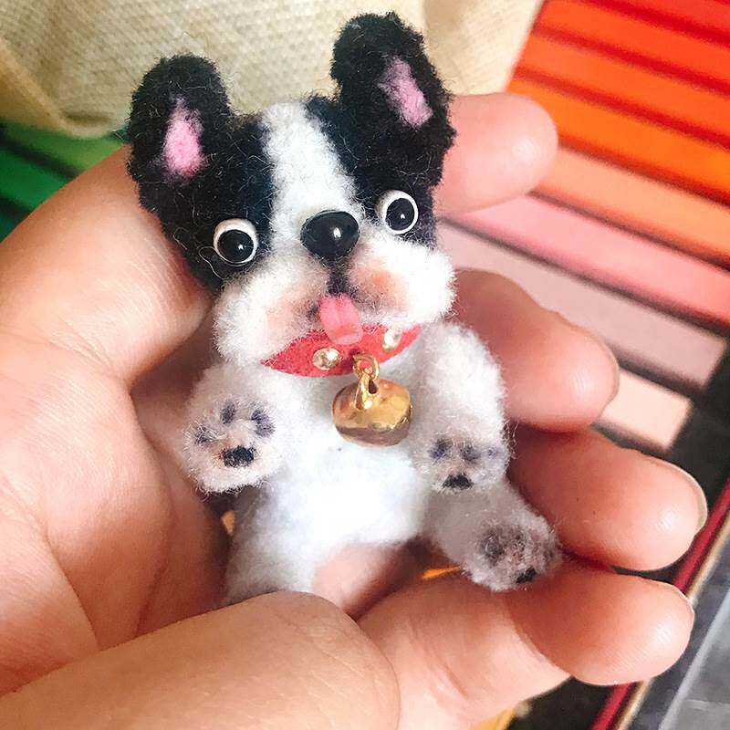 扭扭棒小狗小动物材料包成品羊毛超密毛根法斗泰迪手工diy玩偶具