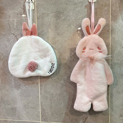 可爱兔子擦手布家用吸水擦手巾