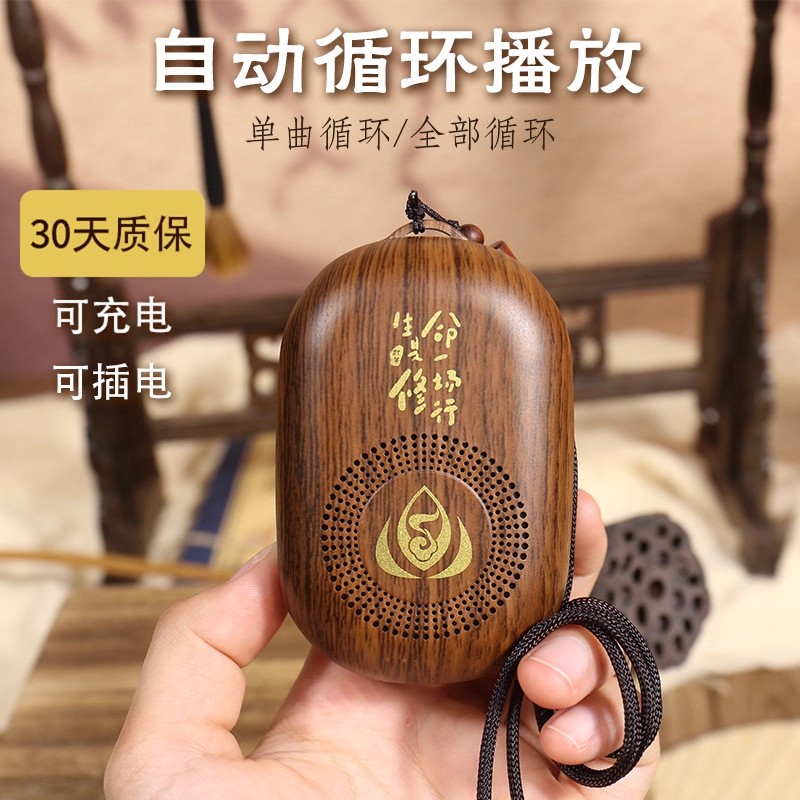 蓝牙扩音机充电式便携挂脖随身听单曲循环可插卡小型家用音箱