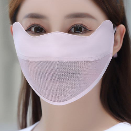 防晒口罩女防紫外线夏季薄款透气网眼护眼角高颜值新款护全脸面罩