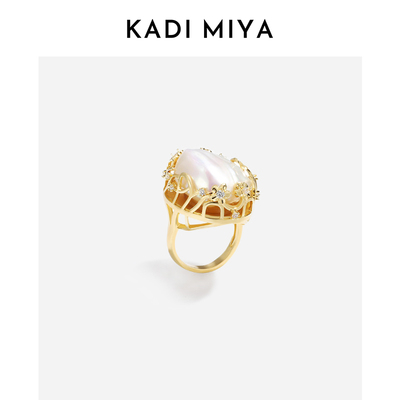 [徐叔心选]设计款高级异形不规则戒指食指戒时尚优雅复古夸张