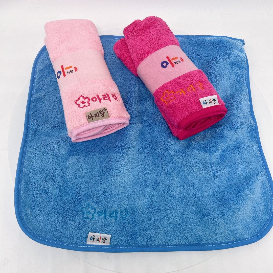 韩国进口小方巾抹布阿里郎绣花显档次办公桌茶台厨房浴室擦污水渍