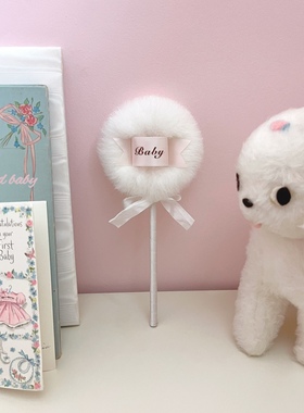 Cupid Baby / Oh, Baby 独家少女尤物 可爱獭兔毛发夹&手持粉扑