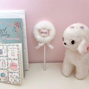 Cupid Baby / Oh, Baby 独家少女尤物 可爱獭兔毛发夹&手持粉扑