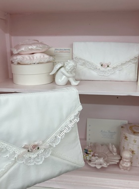 Cupid Baby 恋爱日记本，纯奶白色信封 淡粉蝴蝶结a5/weeks书衣