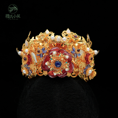 稷氏小筑 不羡仙 汉服头饰古风配饰古装铜镀金色发簪流苏发钗发冠