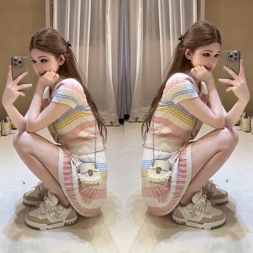 夏日多巴胺穿搭套装小个子显瘦修