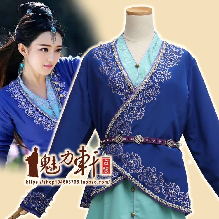 经典影视剧同款古装演出服蜀山战纪紫色披风/侠女古装COS动漫展