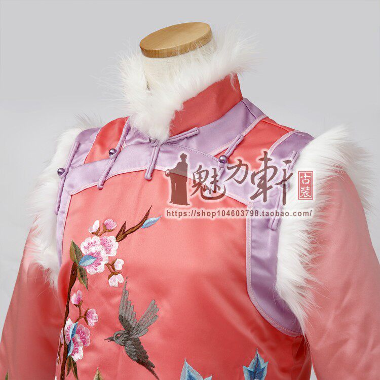 冬季古装满族格格服装精美绣花古装古代女装表演服装影楼摄影拍摄