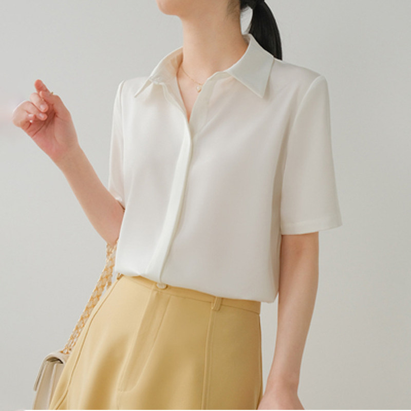【送运费险】白衬衫女短袖春夏