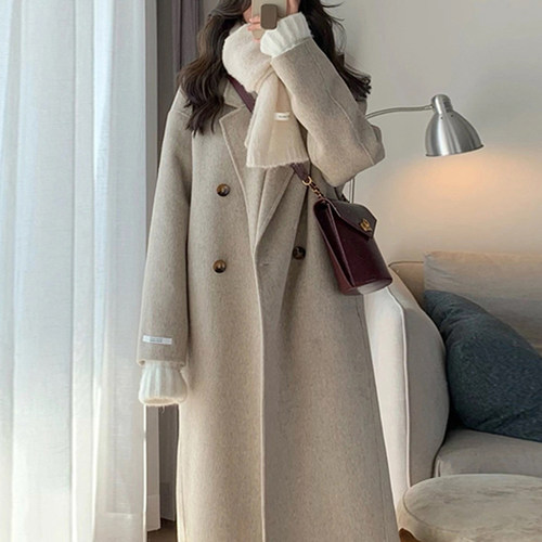 【送运费险】浅杏色大衣不起球