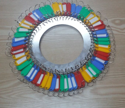 金属可标记加厚不锈钢宿舍钥匙圈