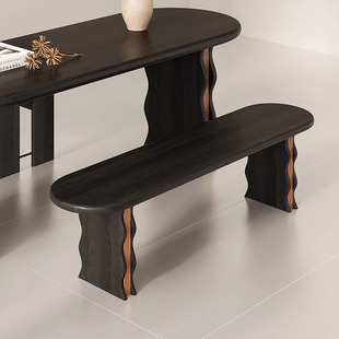 凳复古客厅 凳休息穿鞋 物宅 中古风实木长条凳餐凳床尾凳家用换鞋