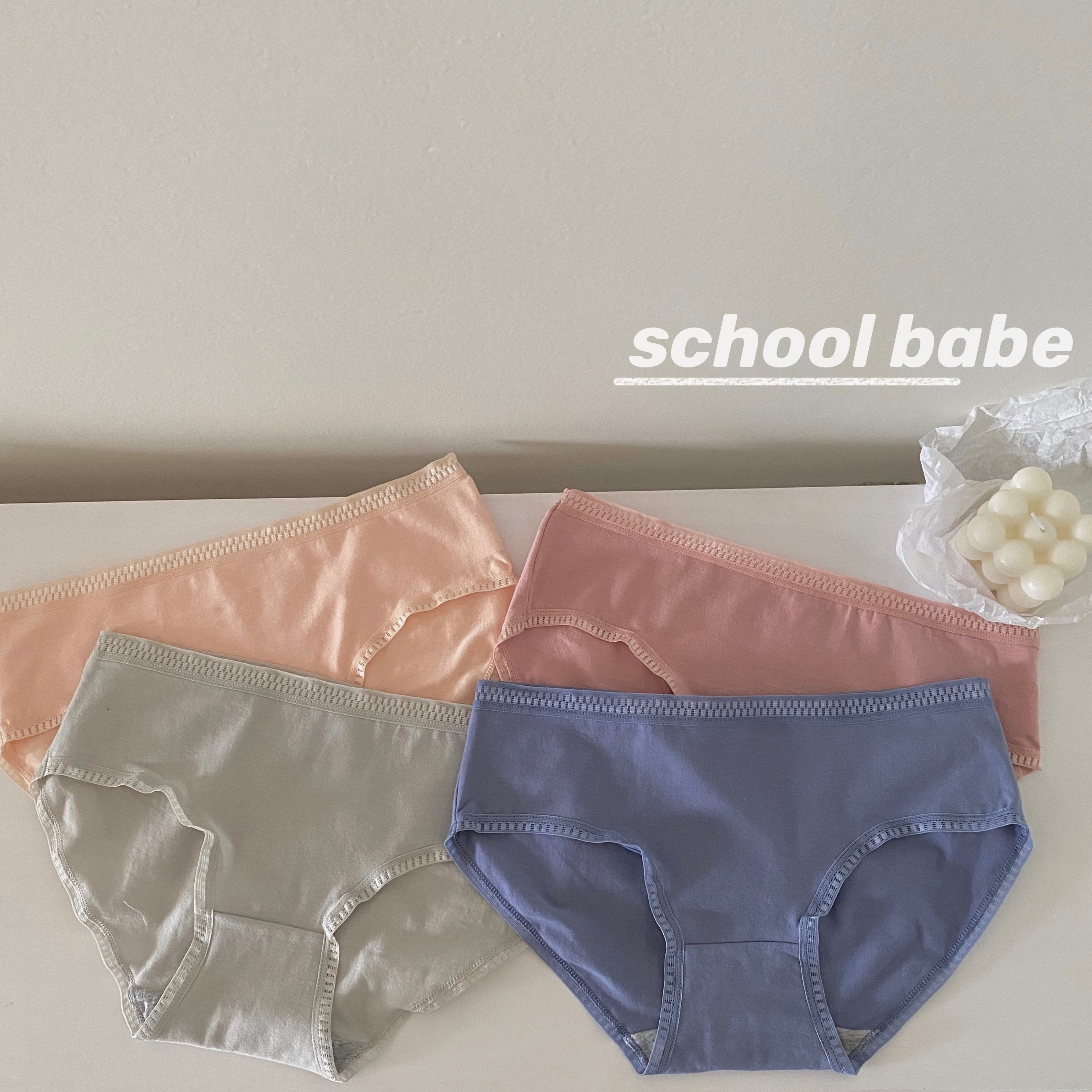 Real price real shooting summer simple solid color traceless underwear women comfortable pure cotton student briefs 4-Pack