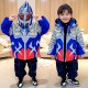 2025新款 冲锋衣 女童赛罗奥特曼外套男童加绒发光带眼镜中大童冬季