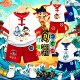 套装 新中式 儿童唐装 汉服夏季 国潮哪吒两件套 带灯短袖 国风哪吒短袖
