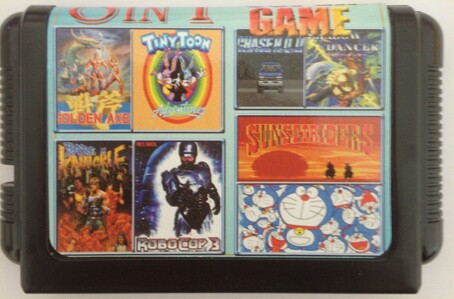 电视游戏  世嘉 SEGA 16位MD游戏卡带 黑卡KE811组合卡
