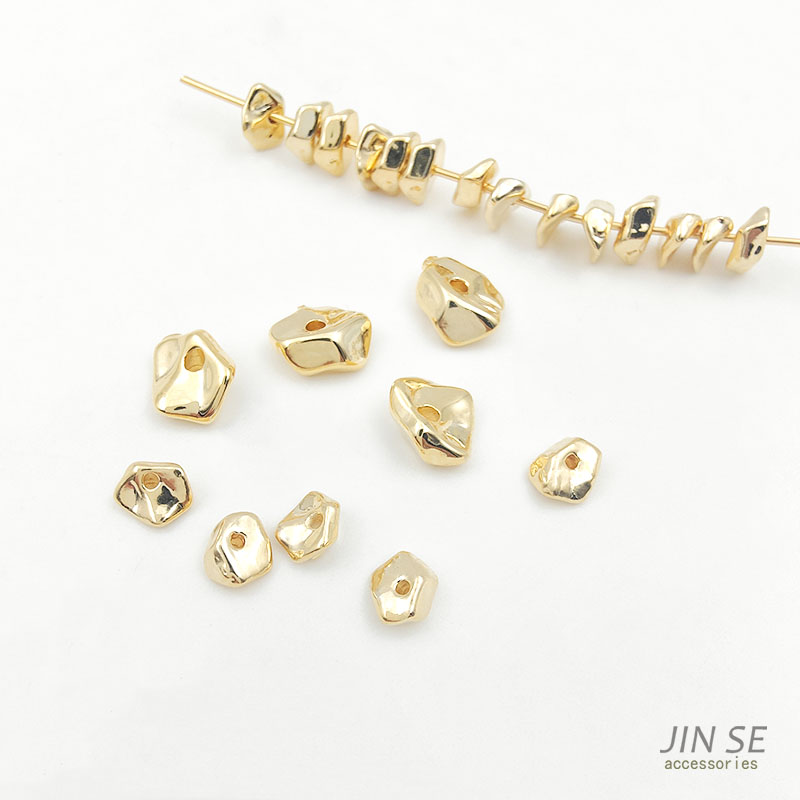 碎金碎银不规则扁珠diy饰品配件