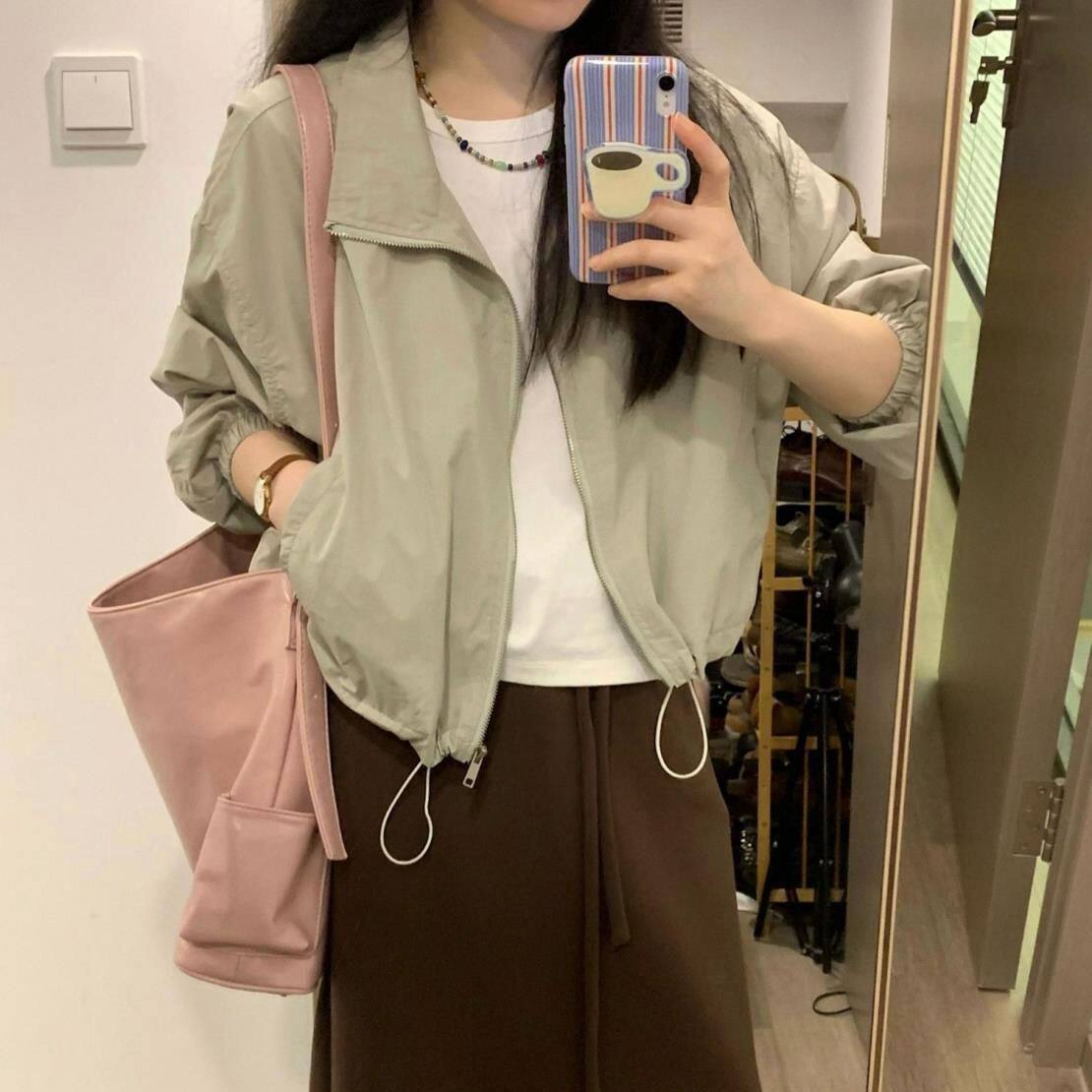 2025秋冬简约防晒短款小个子开衫