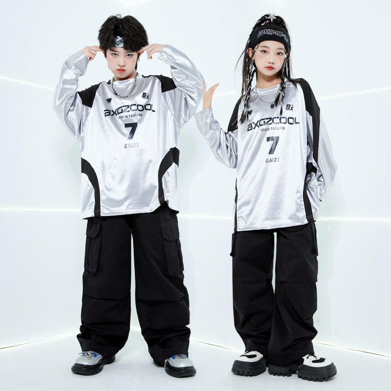 街舞儿童潮服演出服男童套装hip
