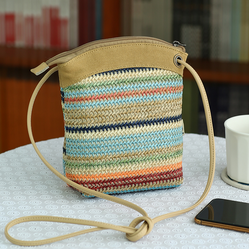草编小挎包布奏夏天小包包手机包