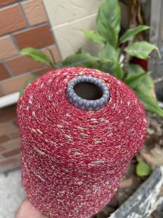 外贸特色金银葱马海毛 豆豆结子纱 柔软不扎 手编配线 混线材料包