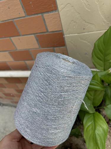 网红银色爆闪空芯纱钩包线