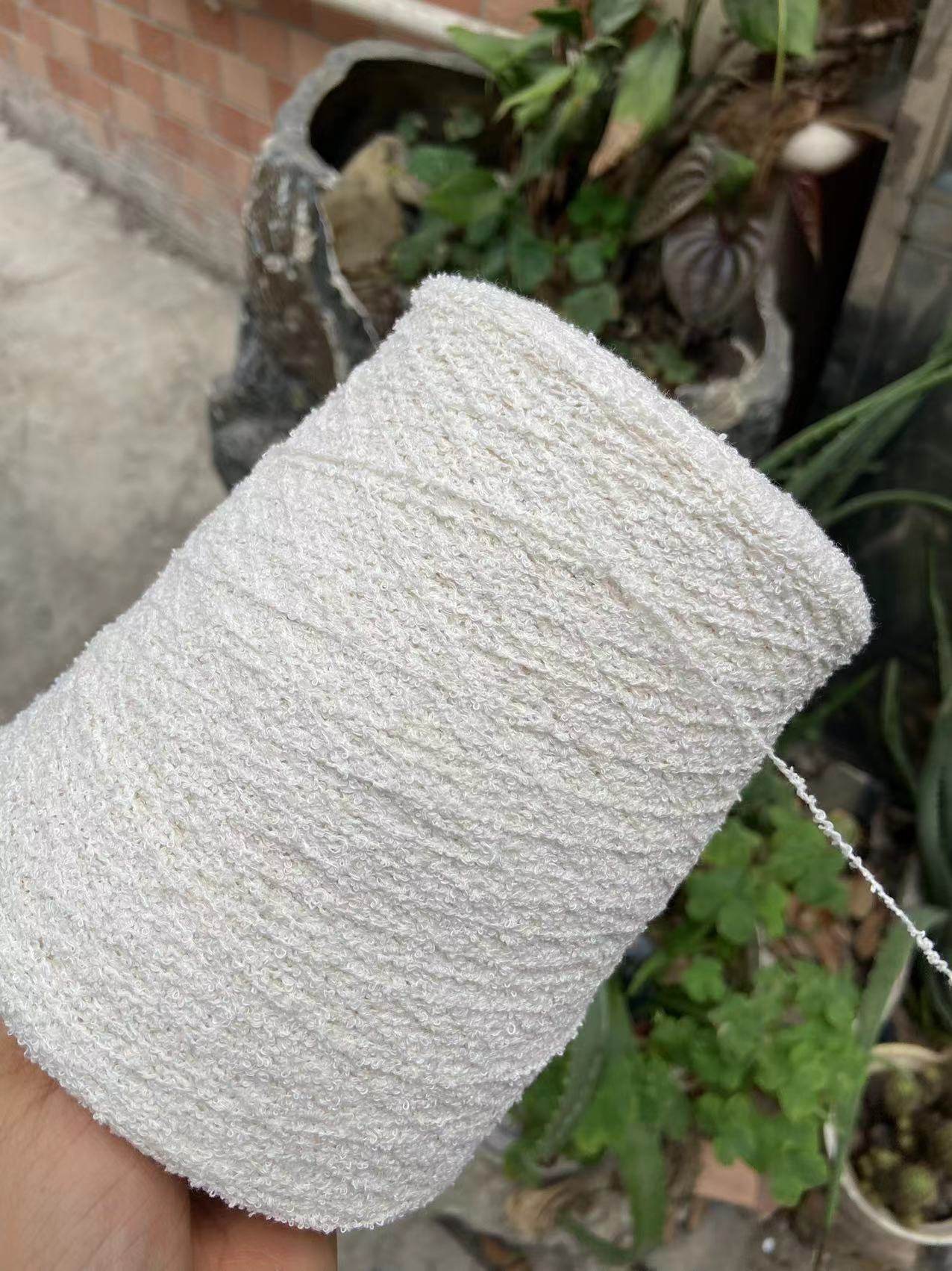 标价1斤 特色棉圈圈 小圈圈棉夏季线 手编线 米白曲曲棉 柔软不扎