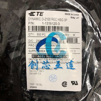 TE泰科连接器 1-1318120-3 2.5mm间距 3PIN AMP 胶壳 外壳