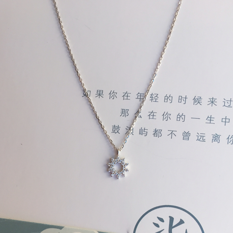 气质清新925纯银项链小众设计