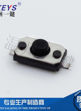 TS-B010轻触开关2脚立式贴片4*6黑色圆头按键微动3.6*6.2小型按钮
