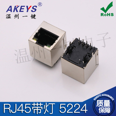 立式直插180度水晶头座网线口