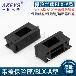 A型 熔断器底座2脚立式 保险丝座 直插 20带盖保险管座 BLX