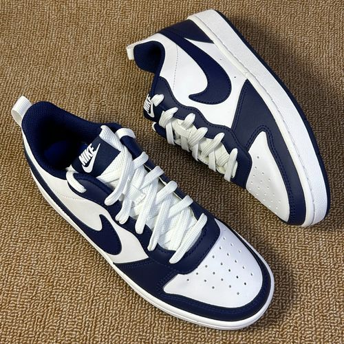 NikeCourt Borough Low 2 黑曜石GS校园风 低帮 板鞋 白蓝