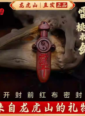 龙虎山法物流通天然雷击木七星枣木剑紫薇讳小挂件吊坠婴儿童护符