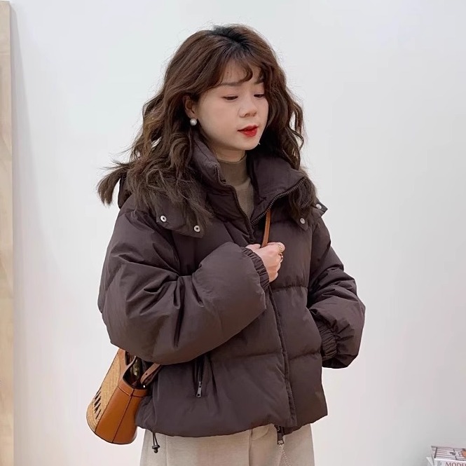 品质新款可拆帽羽绒棉服女装加厚短款修身显瘦棉袄冬季外套ins