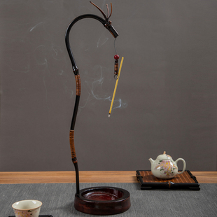 手工竹制龙挂香大漆楠竹香插创意龙头线香竹挂香架香薰炉香座香托