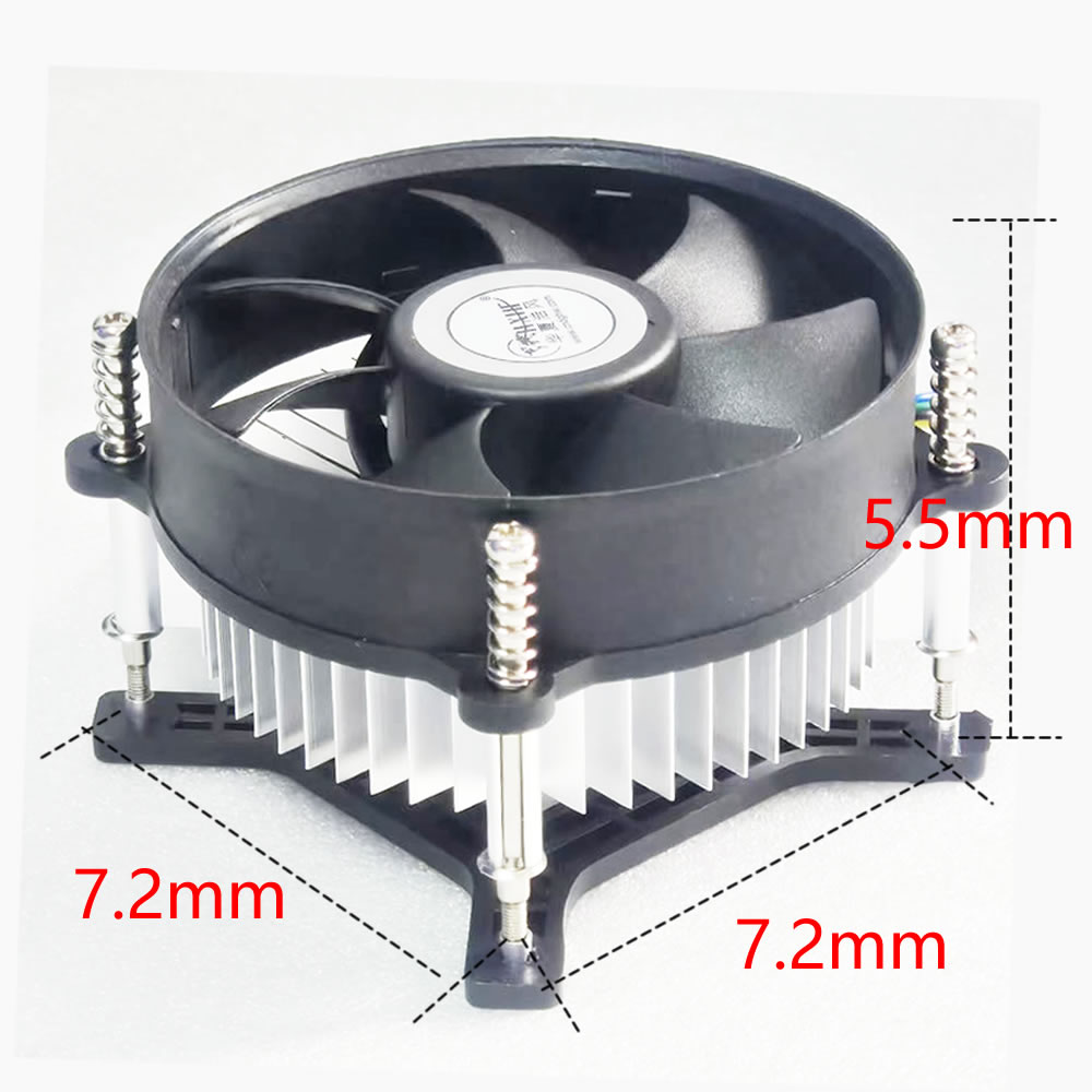 cpu散热器LGA775 支持pwm 4Pin散热风扇 台式机主板风扇 b75 g41