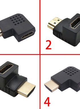 hdmi90度弯头直角转接头转弯头转角公对母延长线L型连接高清电视