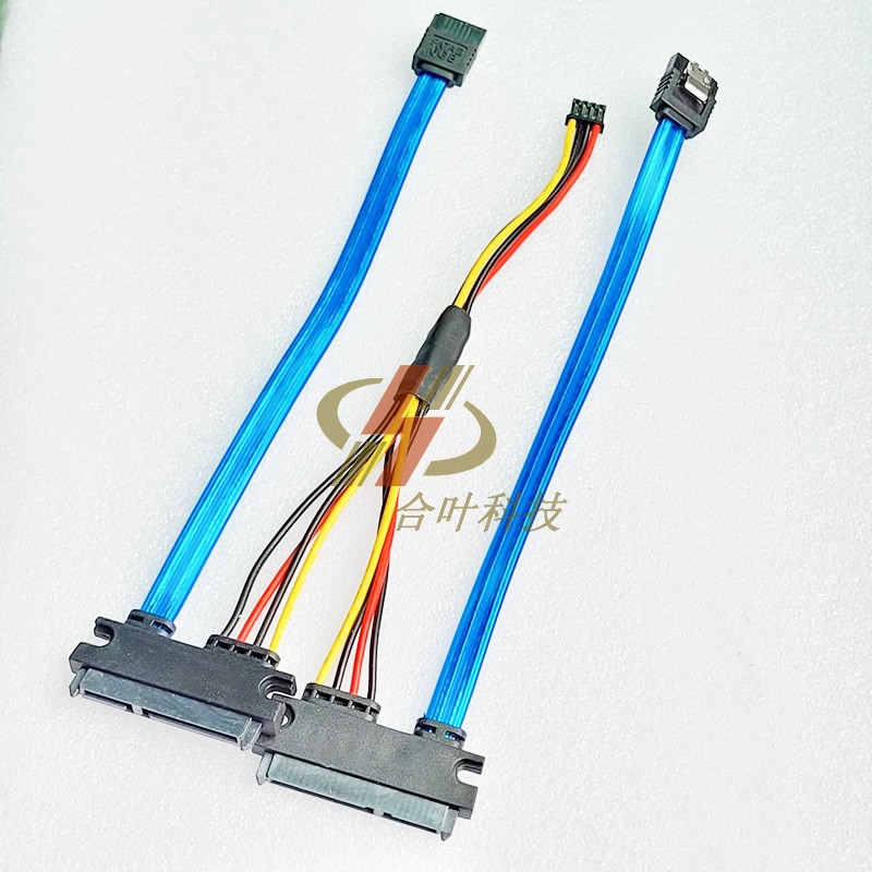 电脑4P转sata硬盘供电线一拖二 jspwr hdd/sdd固态硬盘电源线4针