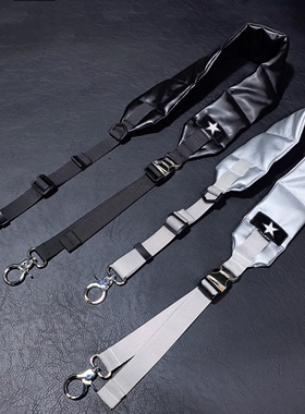 MEDKAI皮革充棉斜挎绳手机绳可调节单肩包替换背带肩带男女新款酷