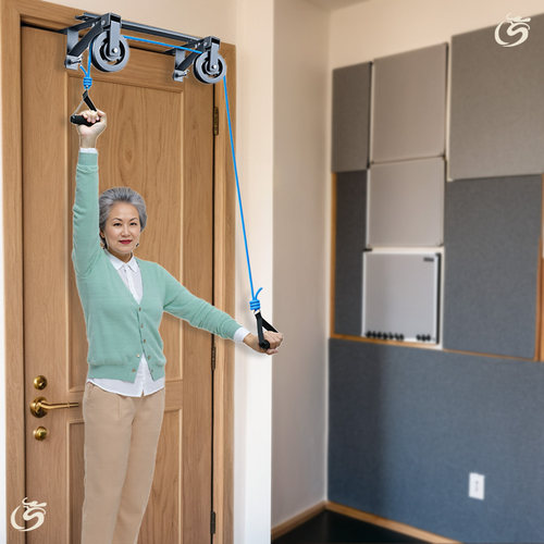 手部关节康复训练器材家用滑轮吊环牵引肩颈拉伸老人上肢锻炼套装