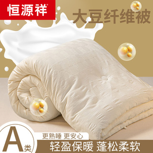 通用 春秋双人四季 恒源祥大豆纤维被子冬被芯冬季 加厚保暖棉被夏季