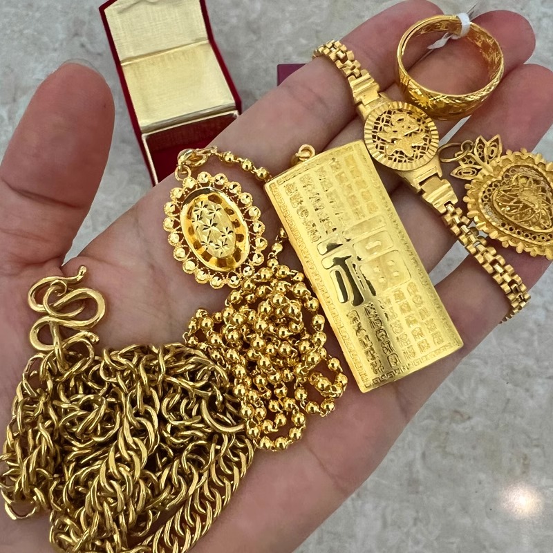 私人定制旧黄金改款来料加工足金手镯戒指吊坠结订婚生日纪念男女