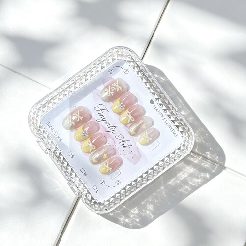秋冬新款手工细闪果冻胶穿戴甲