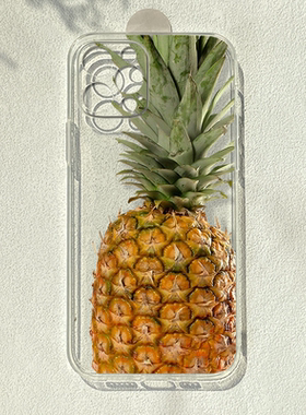 文艺创意大菠萝适用苹果16/15promax华为nova9/10se红米k60潮OPPOreno9荣耀80个性vivos16e一加12透明手机壳