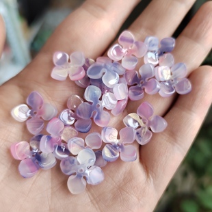 5个价 12mm边长醋酸圆角紫阳花 古风手工diy头饰品发簪配件材料