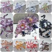 24mm新色琉璃彼岸花菊花花瓣 30个 手工DIY头饰品发簪材料配件